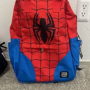Marvel Red and Blue Spider Emblem Backpack